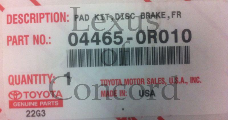 2013 rav4 nap front brake pads new genuine toyota oem