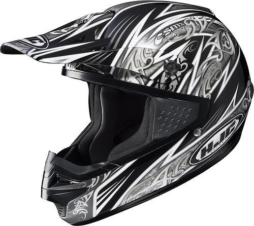 Hjc cs-mx scourge offroad/motocross adult helmet,mc-5/black/white/gray,2xl/xxl