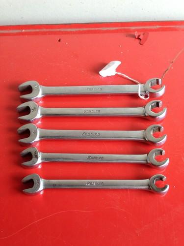 Snap on 6point flare nut  combination  wrench set 5/8 9/16 1/2 7/16 3/8 old logo