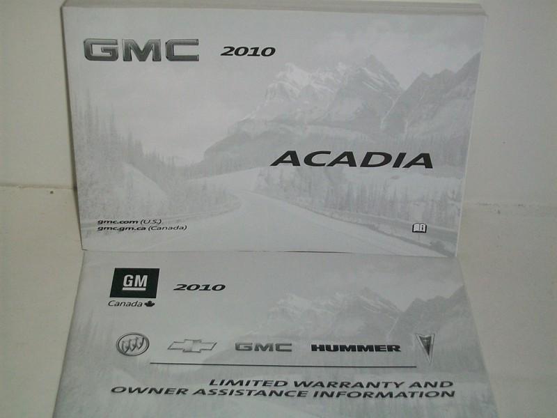 2010 gmc acadia  owners manual