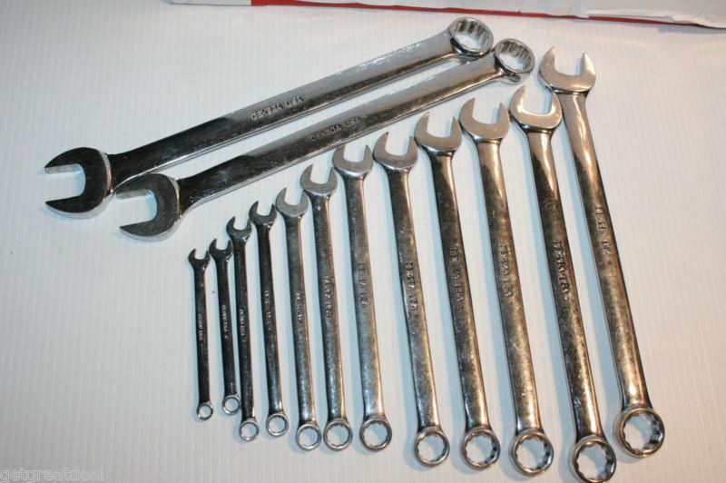 Snap-on tools combination standard 12-point wrench set 14pc 9/32" - 1"