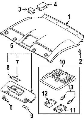 Nissan 73998al600 genuine oem factory original headliner clip