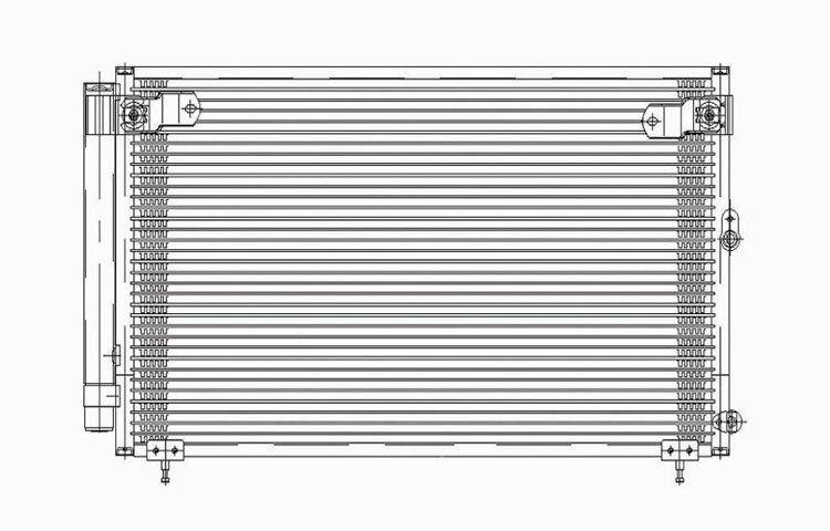 Replacement ac condenser parallel flow type 2001-2005 lexus is300 8846053010