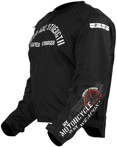 Speed & strength motorcycle is my weapon textile jacket black size medium