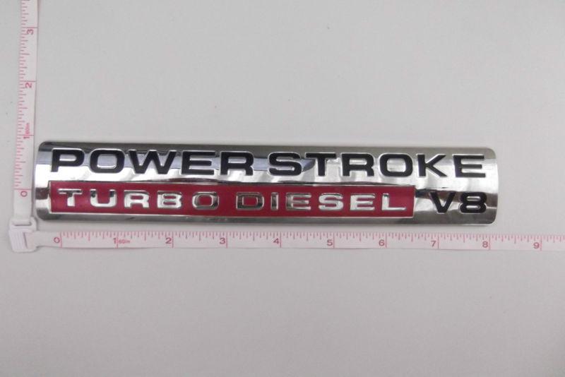 Ford oem used f-250,350,450,550 "power stroke turbo diesel v8" door emblem