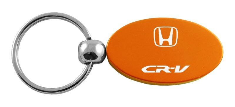 Honda cr-v crv orange oval metal key chain ring tag key fob logo lanyard