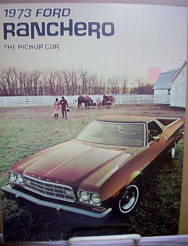 Nos 1973 73 ford ranchero dealer dealership sales brochure folder catalog flyer