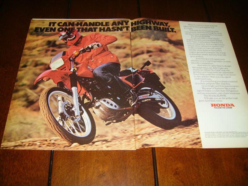 1983 honda xlr600r ***original 2 page  ad***