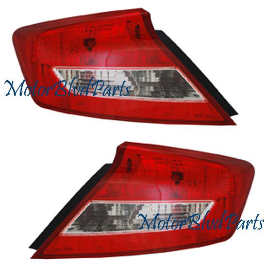 2012-2013 honda civic coupe tail lights rear lamps driver+passenger left+right