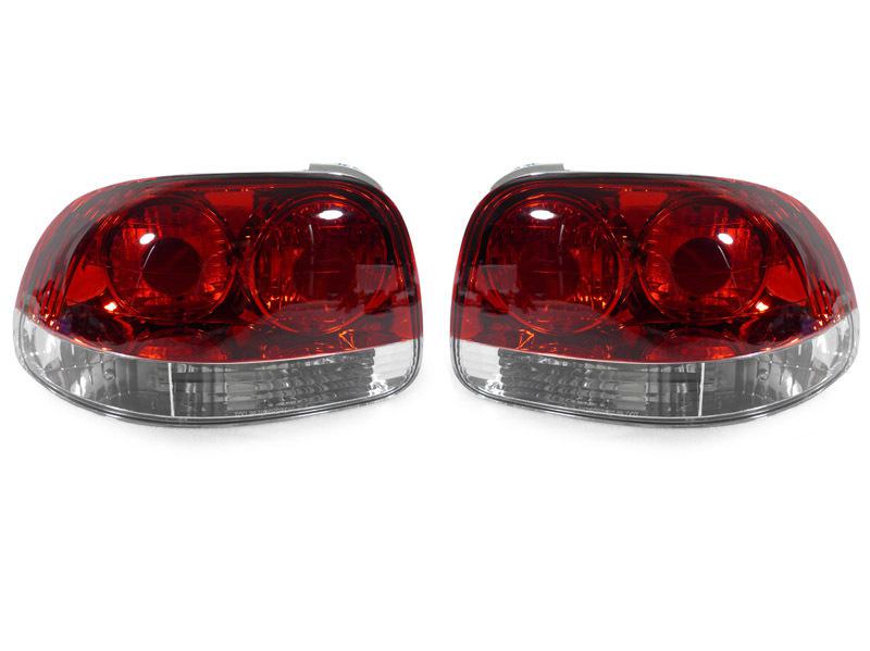 Usa fast ship 1993 1994 95-1997 honda del sol euro red / clear rear tail lights