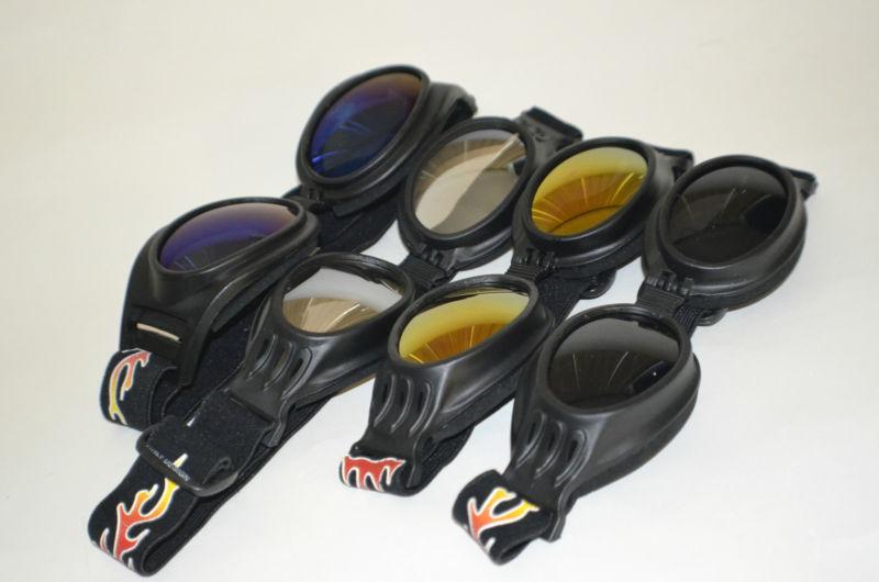 Motocross mx atv googles adult flexible (flame)