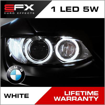 5 watt white xenon 1-led angel eye light bulbs bmw 06 07 e63/e64 650i 650