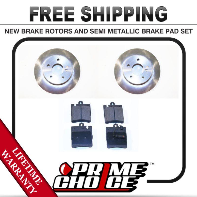 Rear kit (2) brake rotors and (1 set) premium brake pads with lifetime warranty