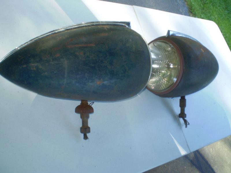 1937-38 packard super 8 packard v-12  headlights original pair super rare find