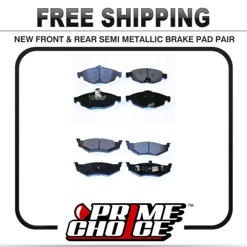 Premium front & rear metallic disc brake pads 2 full complete sets 4 pair 8 pads