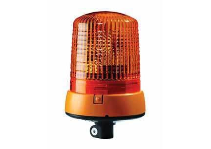 Hella kl7000fl 24v halogen beacon with amber lens - flexible pole mount