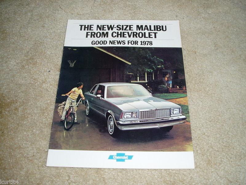 1978 chevrolet malibu classic wagon coupe sales brochure dealer literature