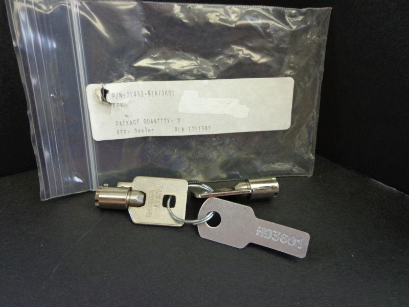 Harley davidson barrel key ignition/fork lock key set 71452-91a 3601