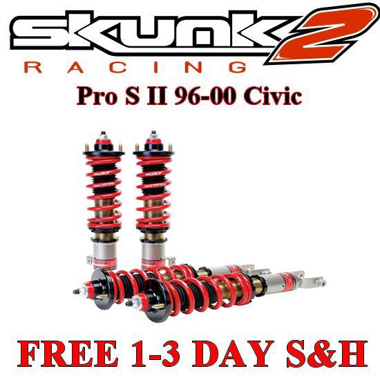 Skunk2 set of 4 pro-s ii coilovers for 1996-2000 honda civic 541-05-4725