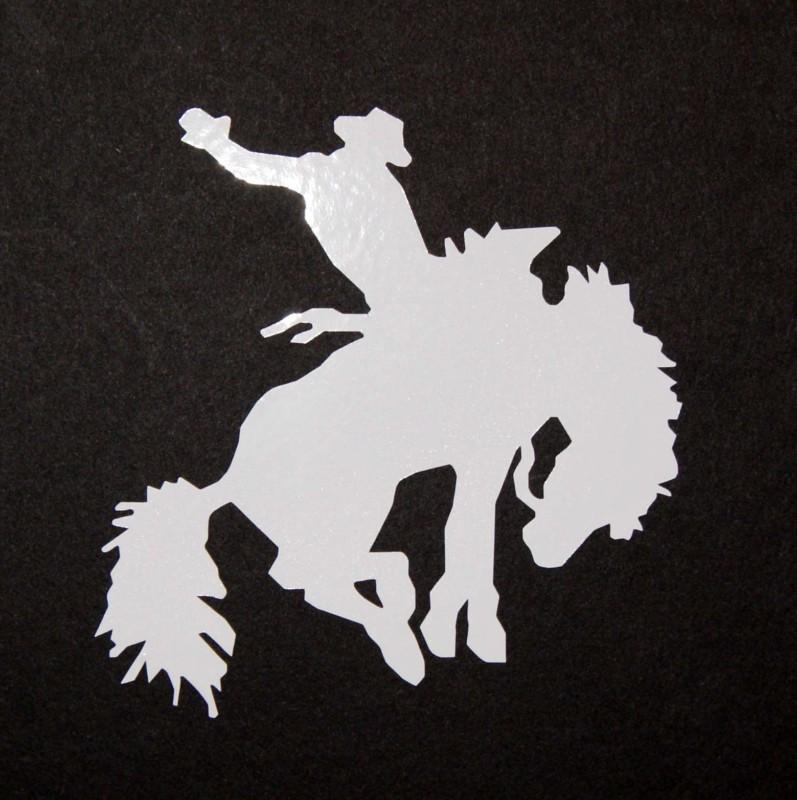 Bucking bronco horse cowboy up decal sticker new
