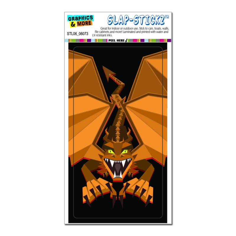 Dragon geometric orange - slap-stickz™ car window locker bumper sticker