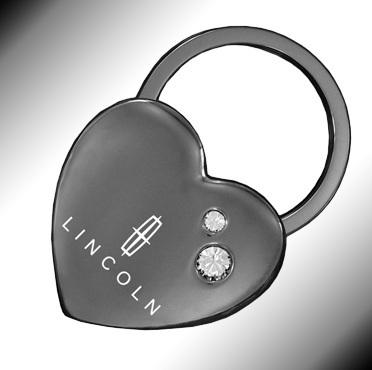 *lincoln®* key chain fob holder ring *chrome*