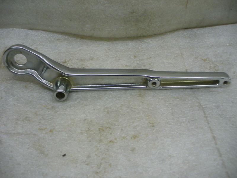 Harley 95-99 fatbob oem chrome lower shotgun exhaust mount bracket.