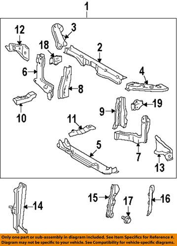 Toyota oem 5211548020 radiator support-support