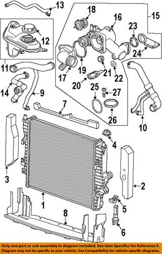 Jaguar oem aj89469 engine coolant thermostat housing