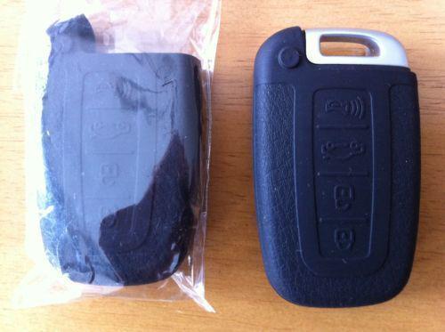 Silicone remote smart key case holder cover for hyundai or kia 4button black new