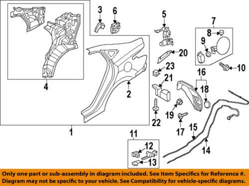 Hyundai oem 715031rc30 quarter panel