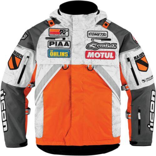 Icon patrol raiden waterproof jacket orange 3xl xxxl new