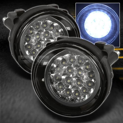 03-05 dodge neon hyper white full led fog lights lamps w/switch left+right pair