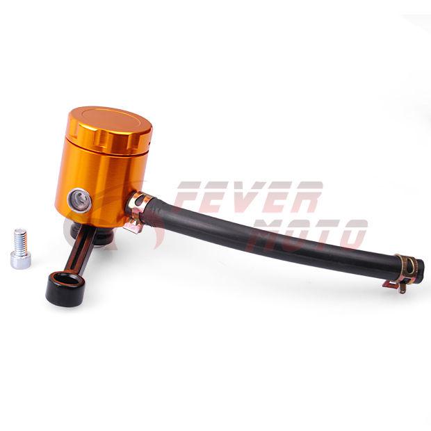 Golden metal motorcycle bike front brake clutch tank cylinder oil fuel reservoir