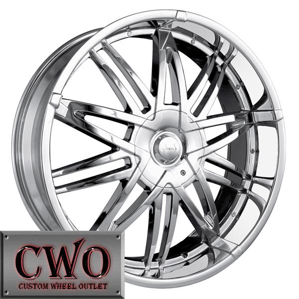 20 chrome mazzi kraze wheels rims 6x139.7 6 lug chevy tundra titan tahoe yukon