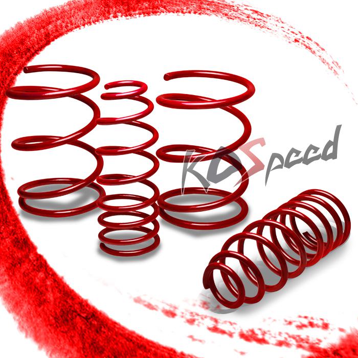 1.5"drop coil suspension racing lowering spring 02-07 mit lancer 4g69/4g94 red