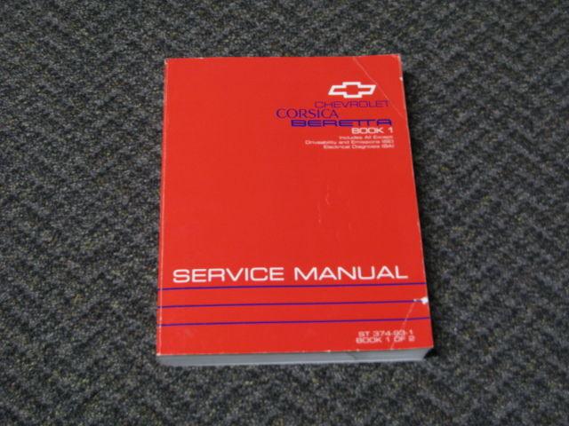 1993 chevrolet corsica/beretta service manual book 1