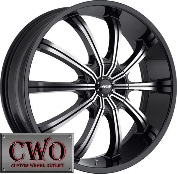 24 black mkw m111 wheels rims 5x114.3/5x120 5 lug bmw nissan toyota honda