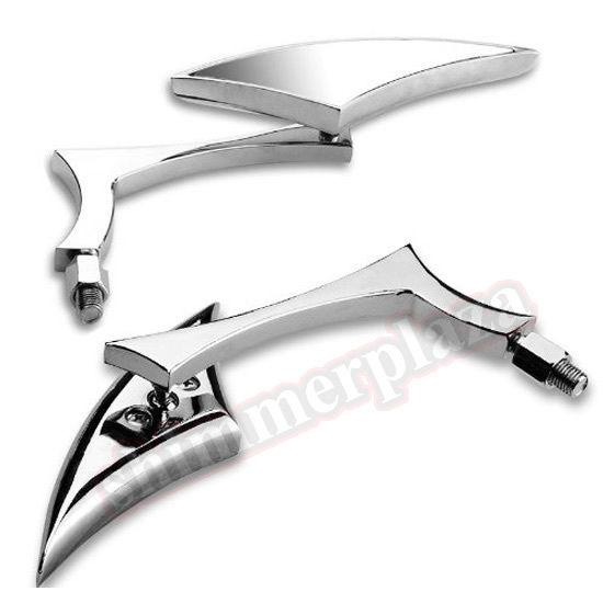 Chrome mini custom side mirrors for harley davidson sportster dyna softail