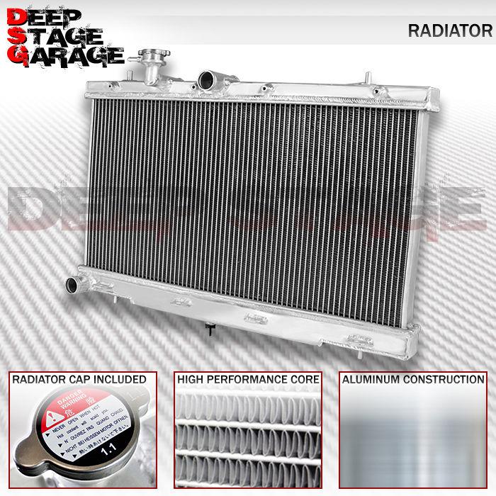 Aluminum racing dual core 2-row cooling radiator 00-04 subaru legacy manual