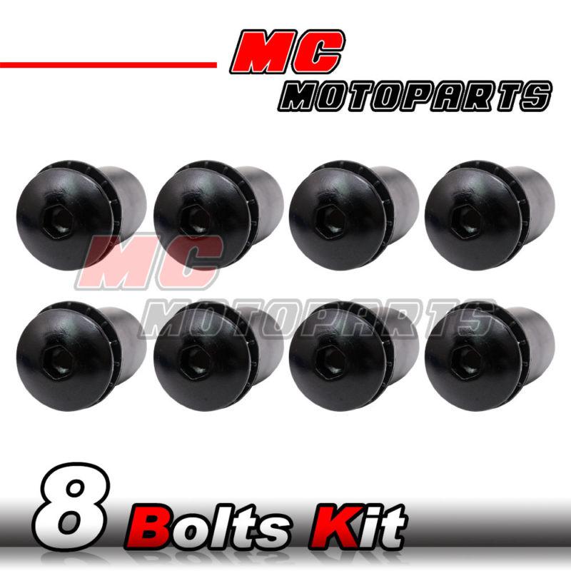 Black windscreen bolts wellnuts set kawasaki ninja 1000 sx 2012-2013