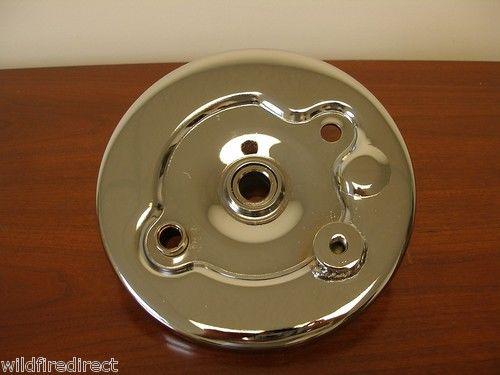 Vintage cushman chrome rear wheel brake backing plate 3 free shipping !