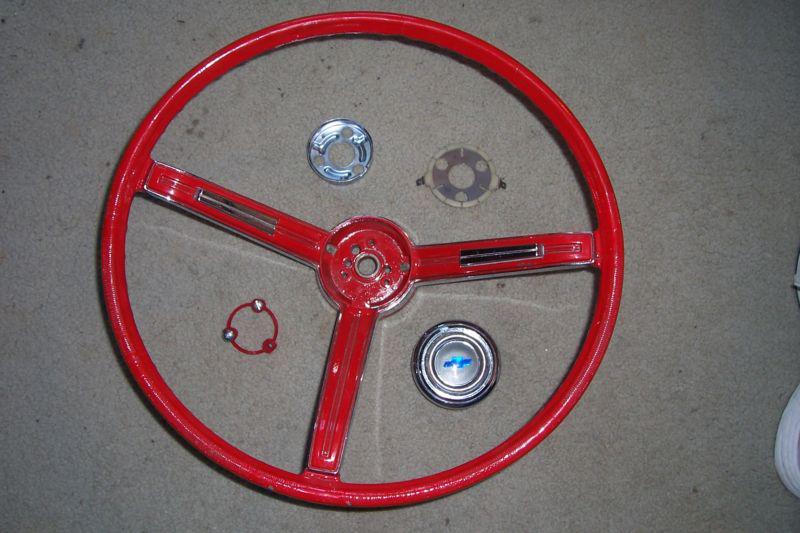 1967 red deluxe  steering wheel camaro chevy chevelle nova impala