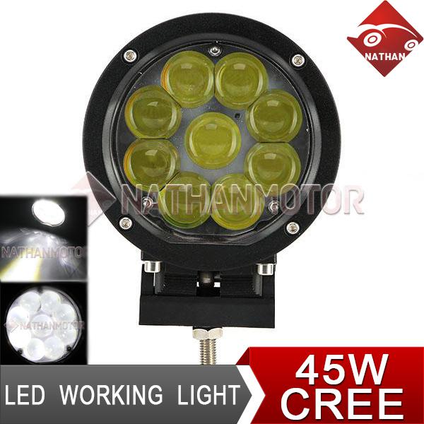 45w cree led work light 10 degree spot beam offroad car ute suv mine adjustable