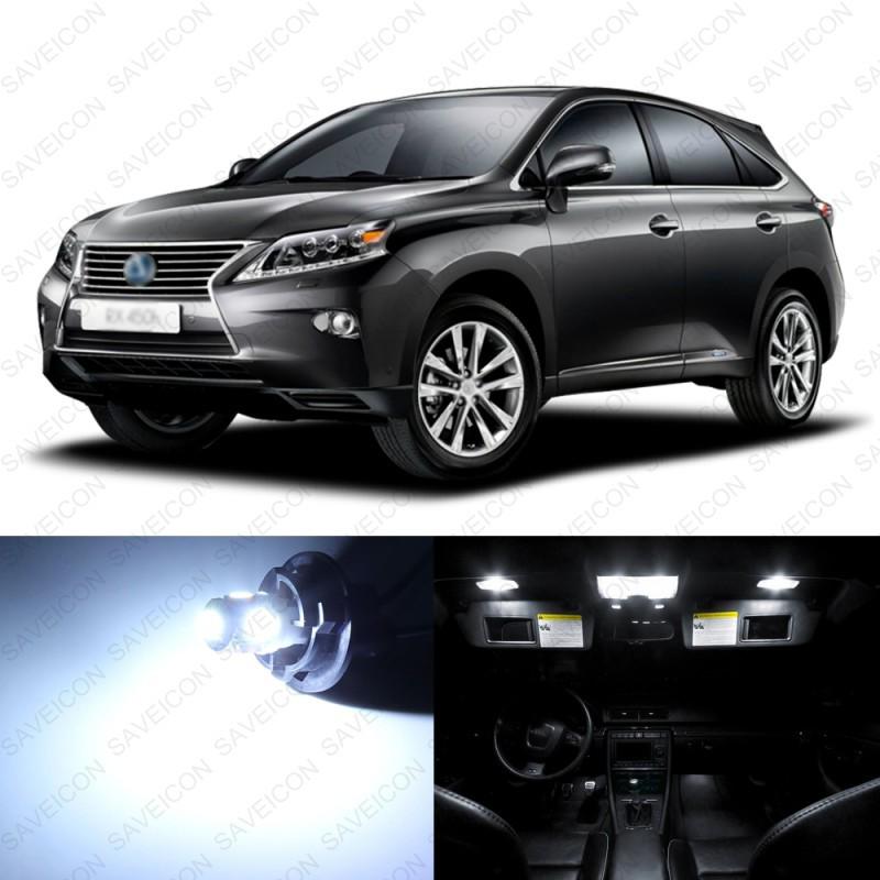 10 x white led interior light package for 2010 and 2013 lexus rx350 rx450h