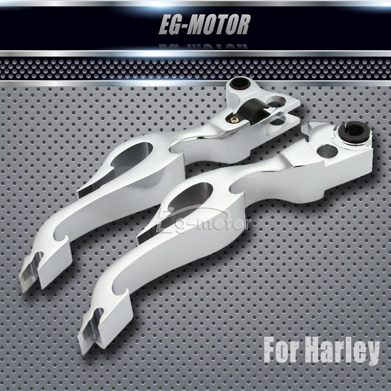 Chrome clutch brake levers for hd harley sportster xl softail dyna wide glide