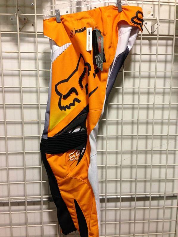 Fox racing 360 ktm mx pants white/orange 36" brand new w/tags no reserve 