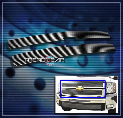 07-10 chevy silverado 2500/3500 hd front upper billet grille insert 2pcs 08 09