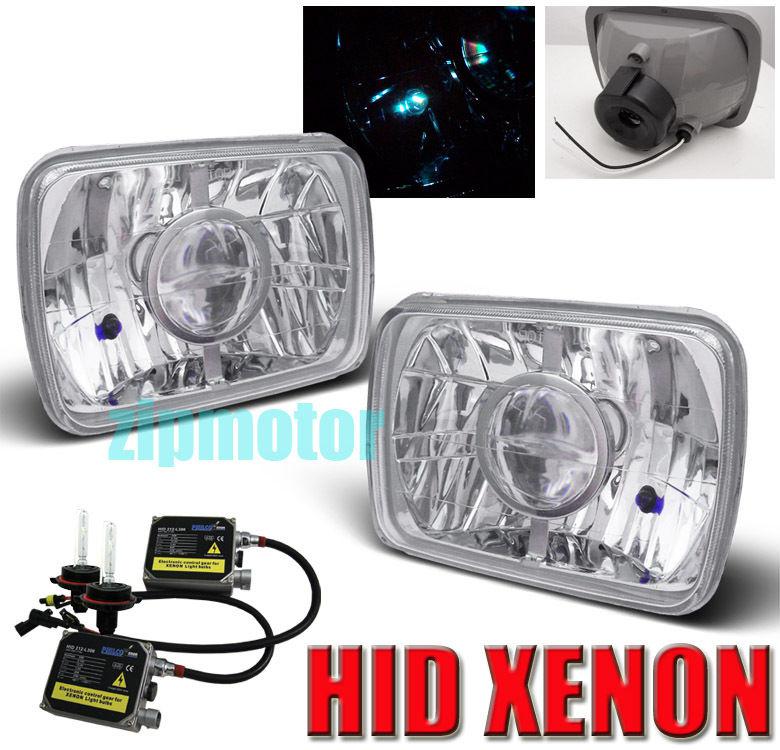 7"x6" projector headlight+hid 6000k h4 lamp firebird omega montero mirage rabbit