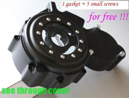 Billet engine stator cover see through suzuki gsxr 600/750 2006-2013 black left